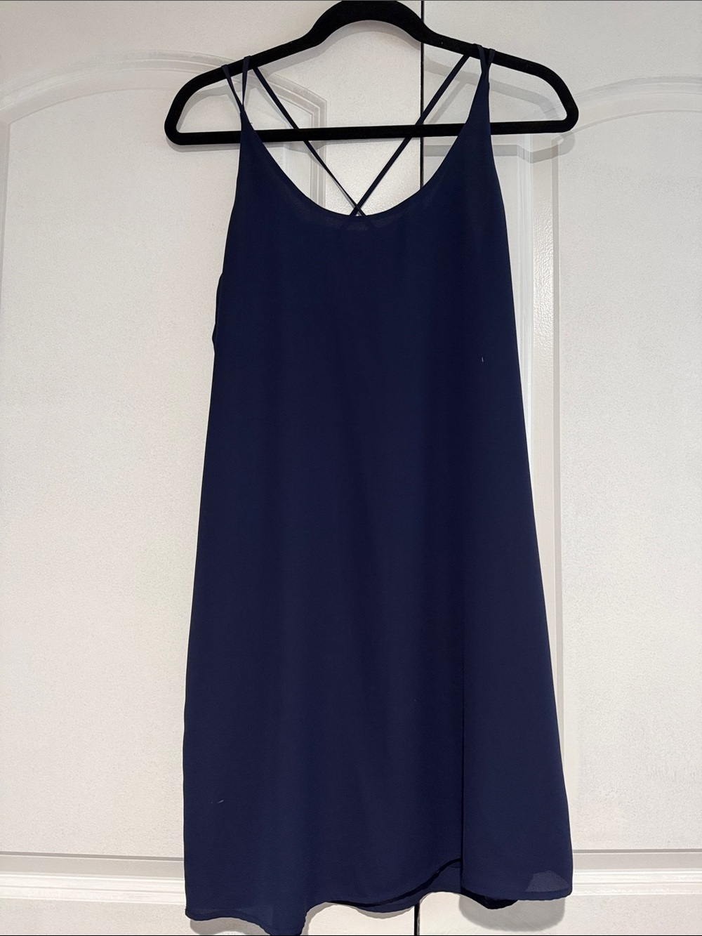 Carolina Belle Navy Double-Strap Mini Dress